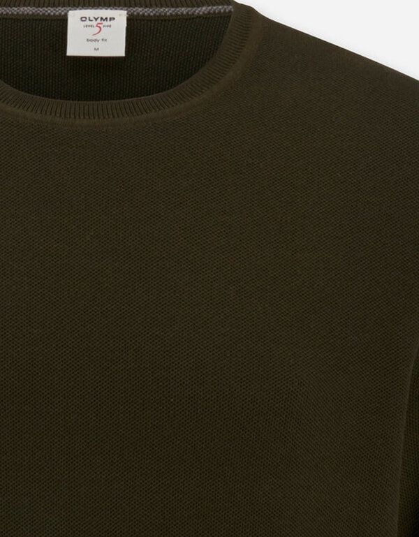 Пуловер оливкового цвета | интернет-магазин Olymp-Men