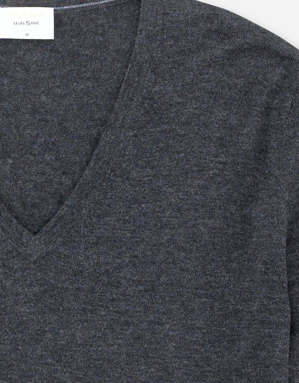 Пуловер серый мужской OLYMP, body fit | купить в интернет-магазине Olymp-Men