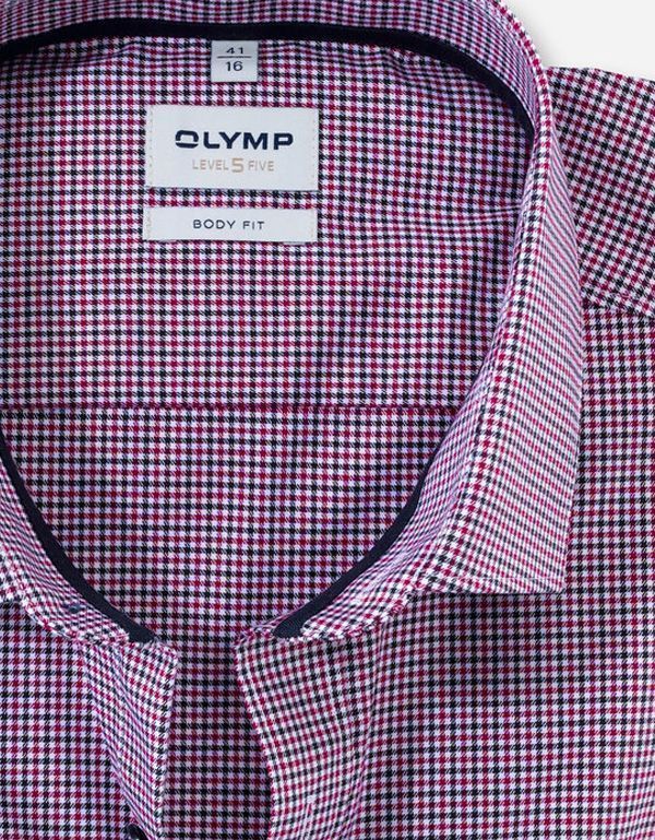 Рубашка классическая OLYMP в клетку, body fit | купить в интернет-магазине Olymp-Men