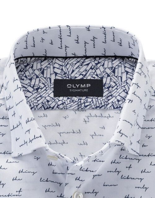 Белая мужская рубашка  SIGNATURE с надписями