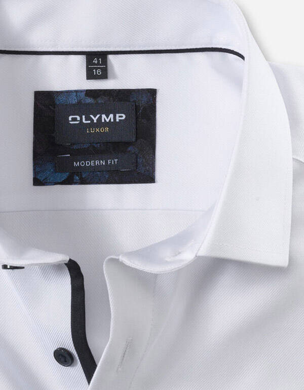 Рубашка белая мужская OLYMP Luxor, modern fit | купить в интернет-магазине Olymp-Men