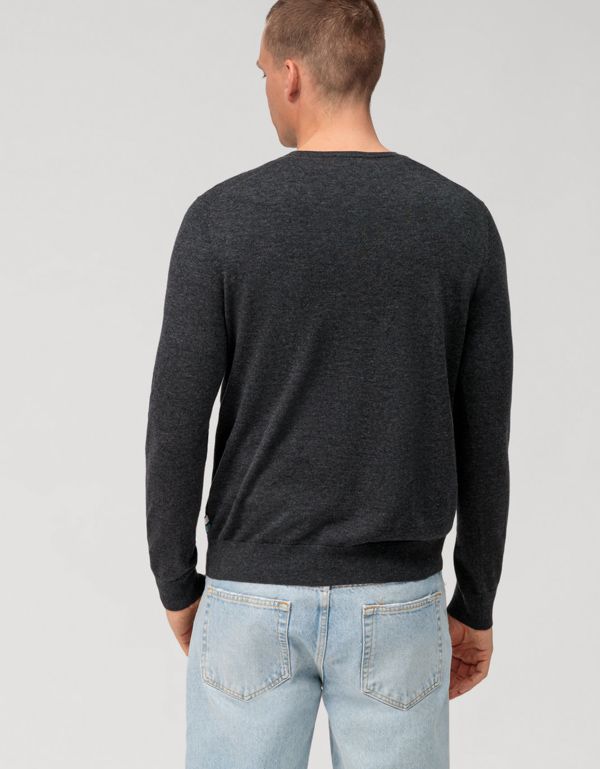 Пуловер серый мужской OLYMP, body fit | купить в интернет-магазине Olymp-Men
