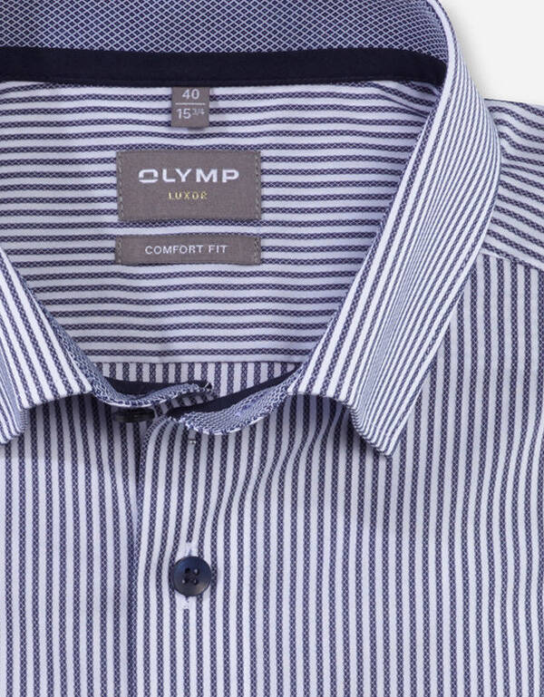 Сорочка мужская в полоску OLYMP Luxor, прямой крой | купить в интернет-магазине Olymp-Men