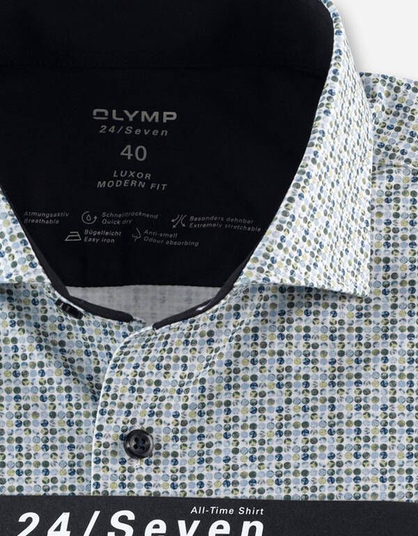 Рубашка трикотажная летняя мужская OLYMP Luxor 24/7, modern fit