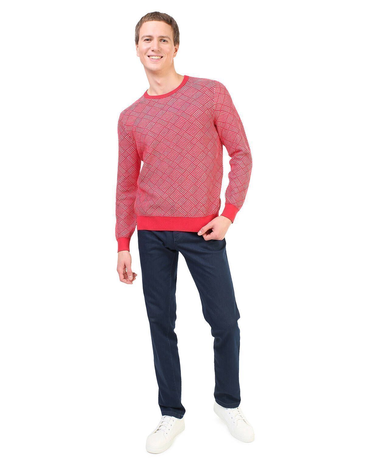 Пуловер красный с круглым вырезом Marvelis | купить в интернет-магазине Olymp-Men