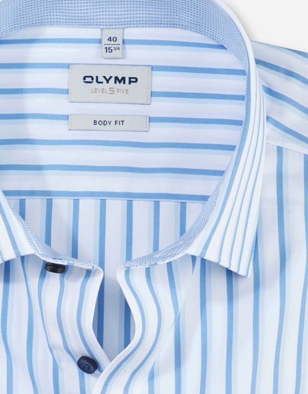 Рубашка в полоску мужская OLYMP, body fit | купить в интернет-магазине Olymp-Men
