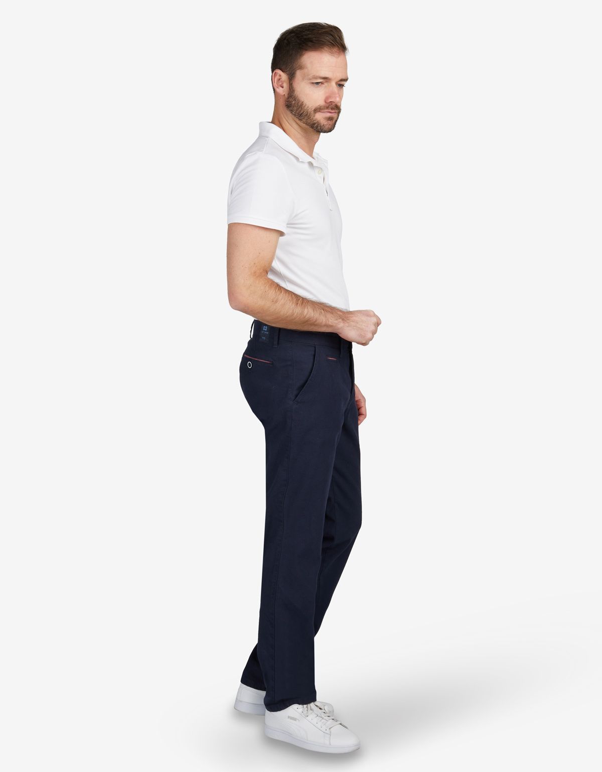 Брюки синие мужские Club Of Comfort из хлопка и льна | купить в интернет-магазине Olymp-Men