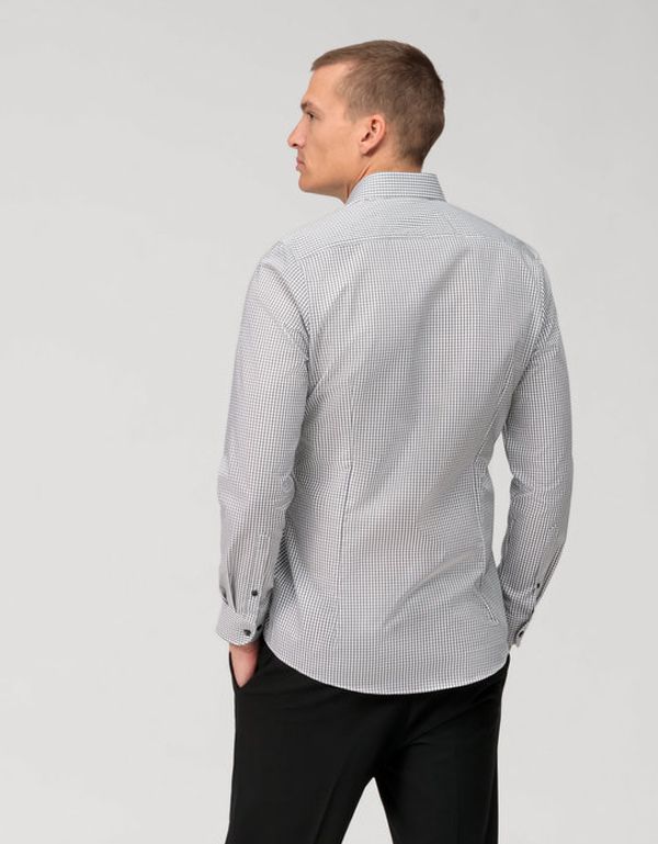 Рубашка классическая в чёрную клетку OLYMP Level Five, body fit | купить в интернет-магазине Olymp-Men