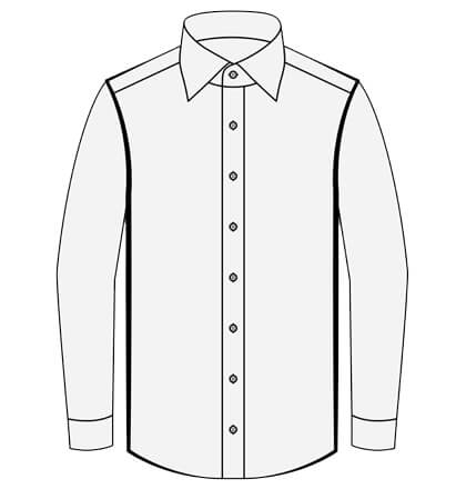 Пластиковая бабочка для вставки в воротник рубашки или сорочки