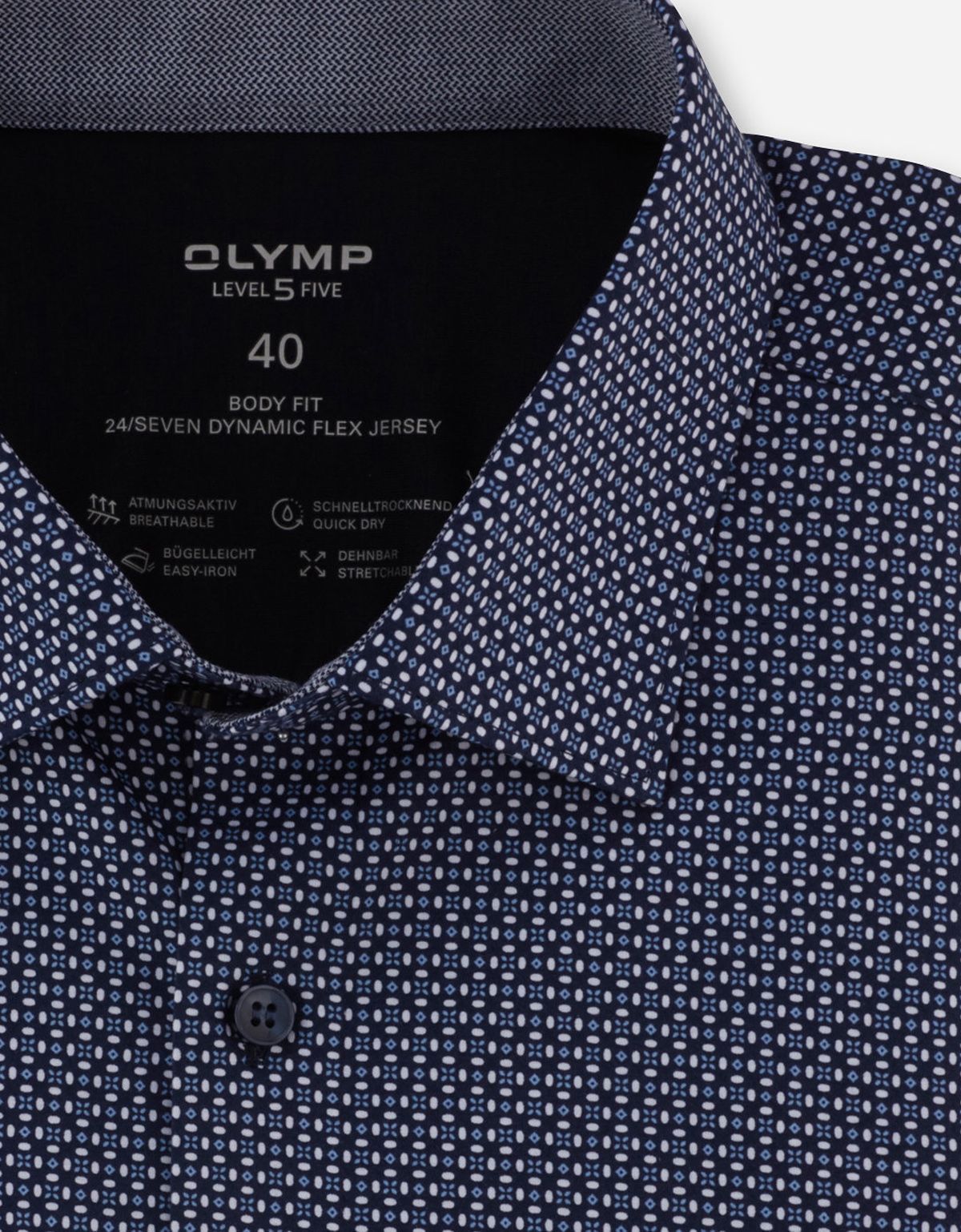 Рубашка трикотажная мужская OLYMP с рисунком, body fit | купить в интернет-магазине Olymp-Men