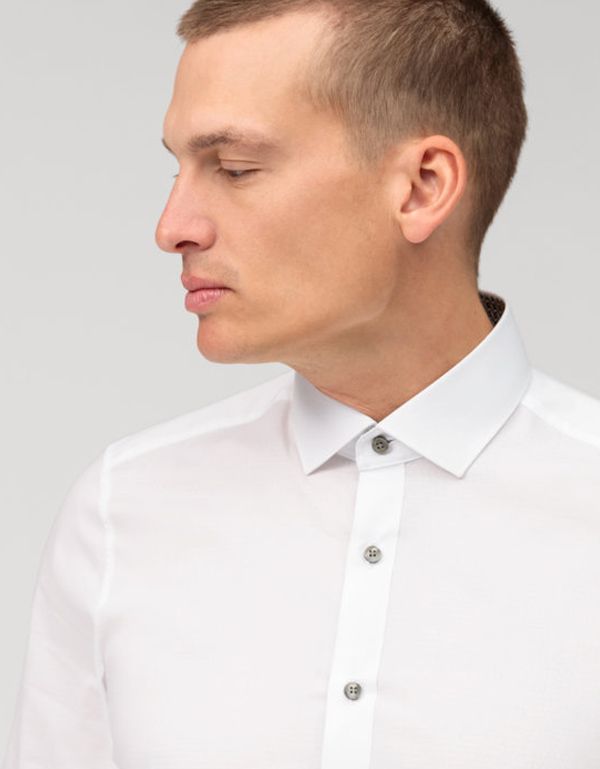 Рубашка белая мужская OLYMP Level Five, body fit | купить в интернет-магазине Olymp-Men