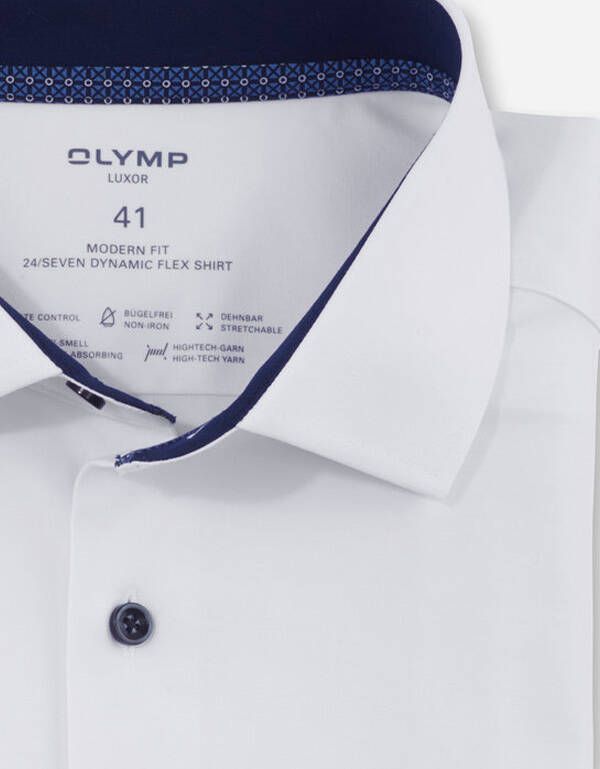 Рубашка белая OLYMP Luxor, климат-контроль, modern fit | купить в интернет-магазине Olymp-Men