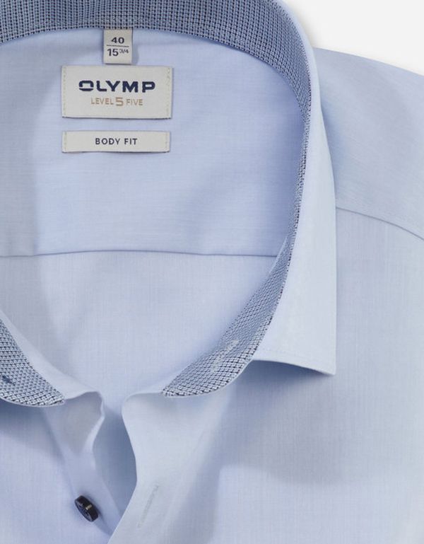 Сорочка классическая однотонная мужская OLYMP Level Five, body fit | купить в интернет-магазине Olymp-Men