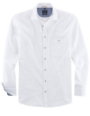 Рубашка белая мужская OLYMP Casual, modern fit | купить в интернет-магазине Olymp-Men