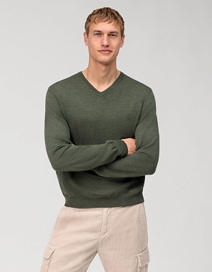 Пуловер зелёный мужской OLYMP, modern fit | купить в интернет-магазине Olymp-Men