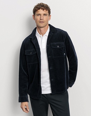 Рубашка овершот вельветовая синяя Olymp Casual | купить в интернет-магазине Olymp-Men