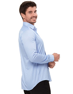 Рубашка мужская PLATIN с рисунком, slim fit, артикул 1080-106UF-PLT