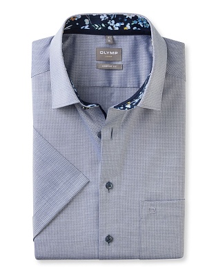Рубашка синяя классическая OLYMP Luxor, comfort fit