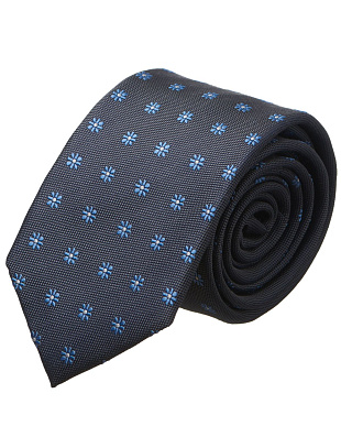 Атласный галстук (Черный)